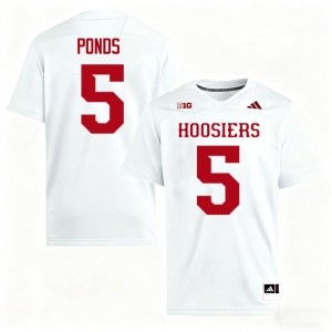 D'Angelo Ponds Indiana Men College Football Stitched #5 Jerseys - White