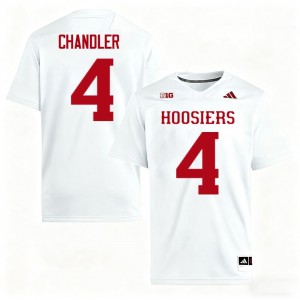 Davion Chandler Indiana Hoosiers Embroidery College Football Mens #4 Jersey - White