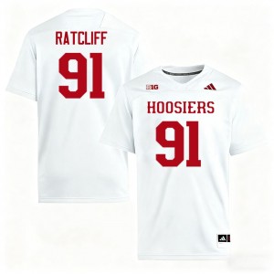 Dominique Ratcliff University of Indiana High School College Football Mens #91 Jersey - White