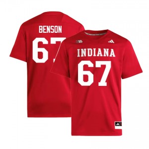 Kahlil Benson IU #67 High School College Football Men Jerseys - Crimson