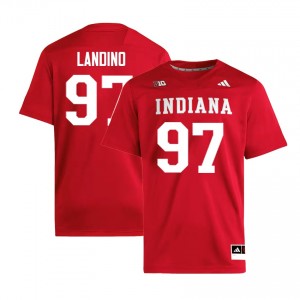 Mario Landino University of Indiana Alumni #97 College Football Men Jerseys - Crimson