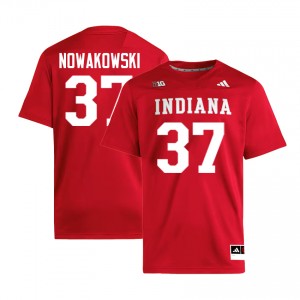 Riley Nowakowski The Hoosier State College Football #37 Men's High School Jerseys - Crimson