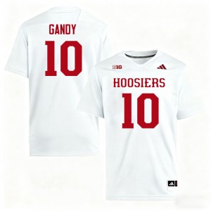 Ryland Gandy University of Indiana #10 Men Player College Football Jerseys - White