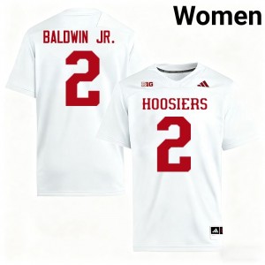 Byron Baldwin Jr. University of Indiana #2 College Football Limited Women Jerseys - White