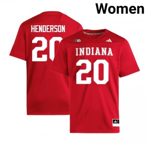 Dontrae Henderson University of Indiana College Football High School #20 Women Jerseys - Crimson