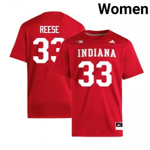 Garrett Reese The Hoosier State #33 Women Replica College Football Jersey - Crimson