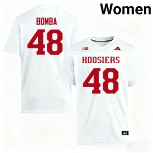 James Bomba Indiana Hoosiers #48 Game College Football Womens Jersey - White