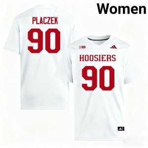 Josh Placzek IU Official College Football #90 Women's Jerseys - White