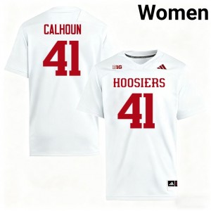 Keishaun Calhoun Indiana Womens College Football #41 Embroidery Jersey - White
