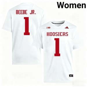 Lee Beebe Jr. IU College Football Women's University #1 Jerseys - White