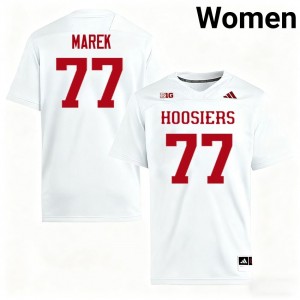 Matt Marek Indiana Hoosiers Women's #77 College Football 2025 Jersey - White
