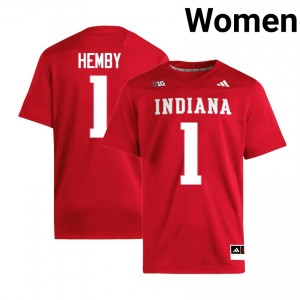 Roman Hemby IU 2025-26 Women #1 College Football Jerseys - Crimson