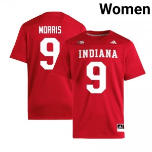 Tyler Morris Indiana #9 College Football Replica Women's Jersey - Crimson