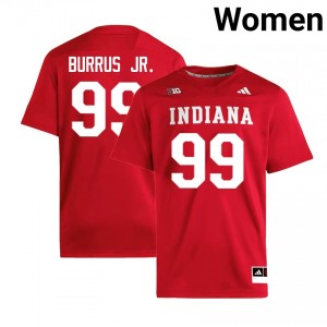Tyrone Burrus Jr. Indiana #99 College Football Player Women Jersey - Crimson