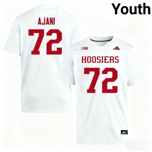 Adedamola Ajani IU #72 College Football High School Youth Jerseys - White