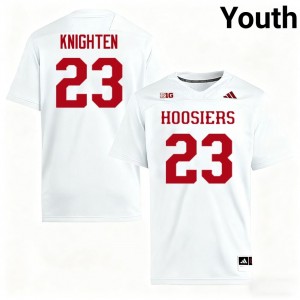 Amariyun Knighten Indiana Stitched #23 College Football Youth Jerseys - White