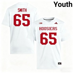 Carter Smith Indiana NCAA Youth #65 College Football Jerseys - White
