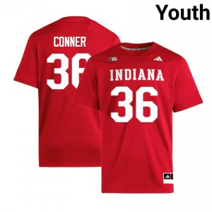 Clay Conner Indiana University College Football Youth #36 Limited Jerseys - Crimson