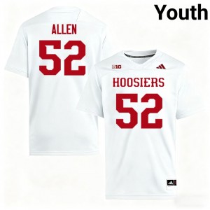 Clayton Allen Indiana Hoosiers College Football #52 University Youth Jerseys - White