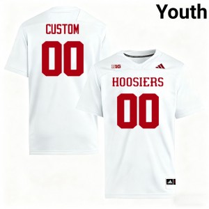 Custom Indiana Hoosiers Youth Player College Football #00 Jerseys - White