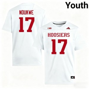 Daniel Ndukwe Indiana University Player #17 Youth College Football Jerseys - White