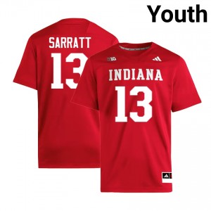Elijah Sarratt Indiana College Football #13 Replica Youth Jersey - Crimson