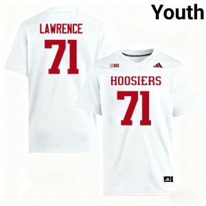 Evan Lawrence Indiana Hoosiers #71 College Football Youth Alumni Jersey - White