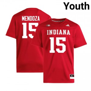 Fernando Mendoza University of Indiana #15 University College Football Youth Jersey - Crimson