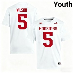 Grant Wilson Indiana Hoosiers University College Football Youth #5 Jersey - White