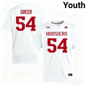 Jack Greer Indiana University 2025-26 Youth #54 College Football Jersey - White