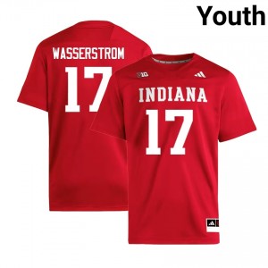 Jackson Wasserstrom IU Youth University College Football #17 Jersey - Crimson