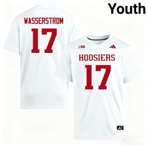 Jackson Wasserstrom IU College Football Youth #17 2025 Jerseys - White