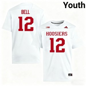 Jacob Bell Indiana #12 2025-26 College Football Youth Jersey - White