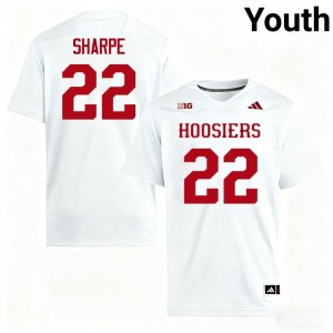Jamari Sharpe University of Indiana #22 Official Youth College Football Jersey - White