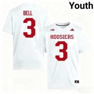 Jaylen Bell University of Indiana College Football Youth Official #3 Jerseys - White