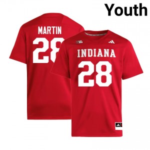 Khobie Martin Indiana University #28 High School Youth College Football Jerseys - Crimson