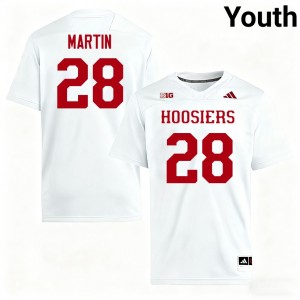 Khobie Martin University of Indiana Youth 2025 College Football #28 Jersey - White