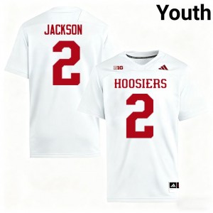 Makai Jackson Indiana Youth #2 Official College Football Jersey - White