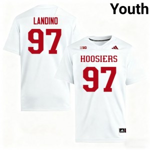 Mario Landino University of Indiana College Football Alumni #97 Youth Jerseys - White
