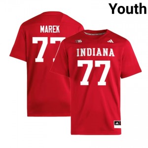 Matt Marek Indiana Hoosiers #77 College Football Limited Youth Jersey - Crimson