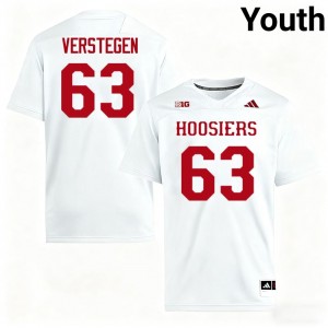 Mitch Verstegen Indiana University #63 Youth College Football Game Jersey - White