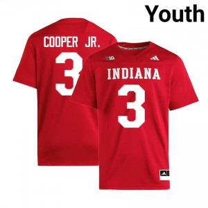 Omar Cooper Jr. Indiana University College Football Official Youth #3 Jerseys - Crimson