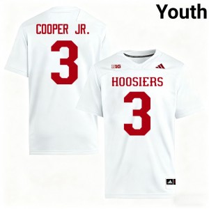 Omar Cooper Jr. University of Indiana #3 College Football Replica Youth Jerseys - White