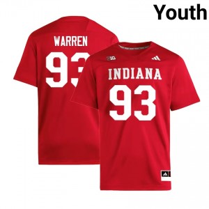 Quinn Warren The Hoosier State 2025 #93 Youth College Football Jersey - Crimson