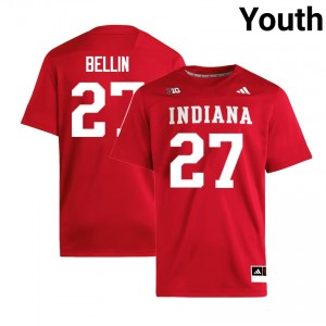 Reece Bellin Indiana Hoosiers Youth College Football Official #27 Jersey - Crimson