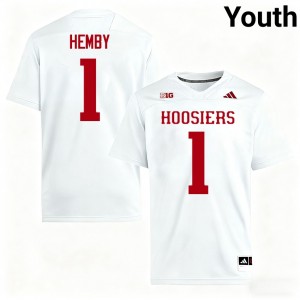 Roman Hemby The Hoosier State #1 Youth 2025 College Football Jerseys - White