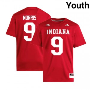 Tyler Morris Indiana University Limited #9 Youth College Football Jersey - Crimson