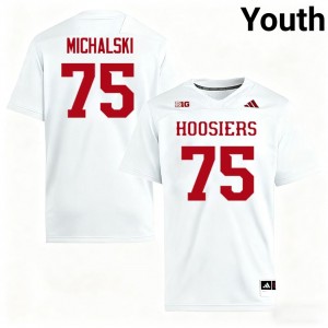 Zen Michalski IU Youth 2025 #75 College Football Jerseys - White