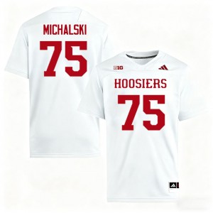 Zen Michalski Indiana Hoosiers #75 Men College Football Player Jersey - White